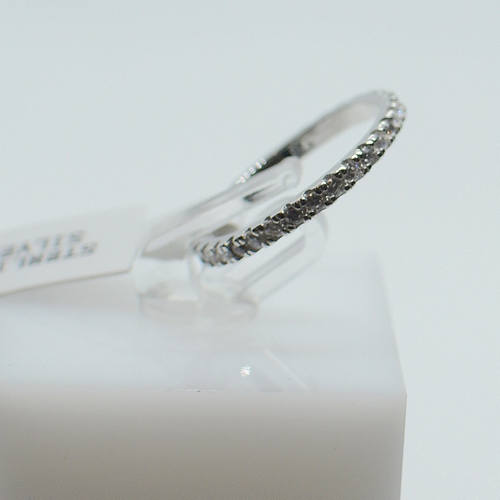 .925 Sterling Silver Round Eternity Band Ring - Picture 5 of 8
